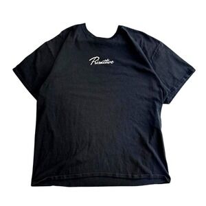 Primitive Skateboarding Mens XL Black Short Sleeve Script Logo T-Shirt
